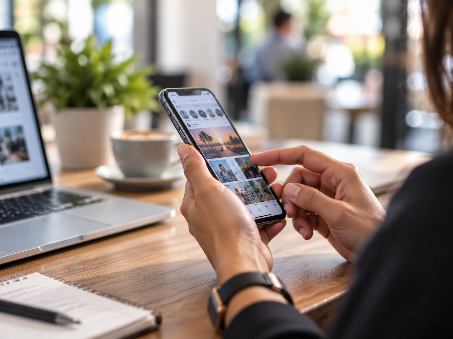 Gestione dei social media da smartphone