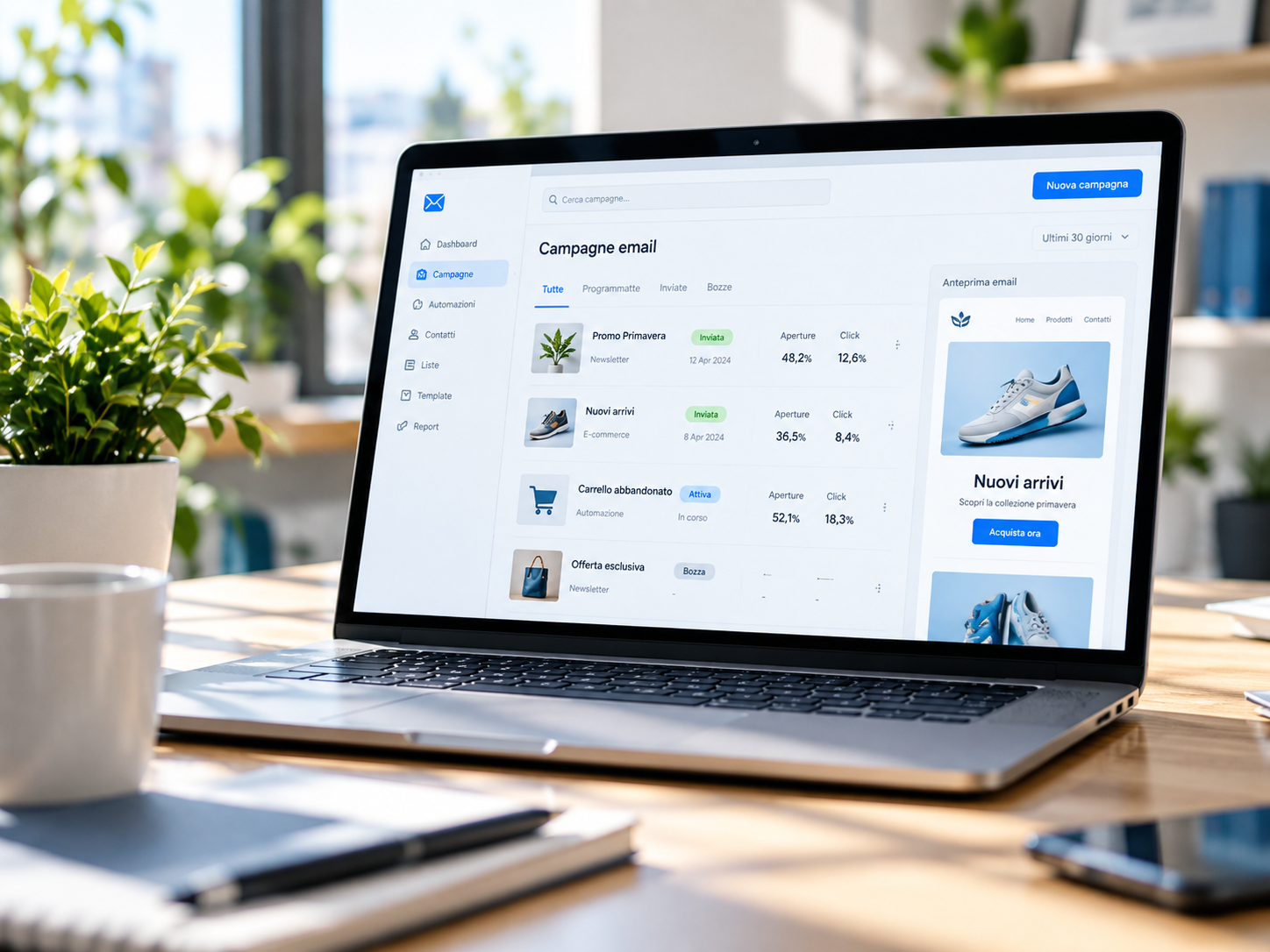 Dashboard per la gestione di un negozio online