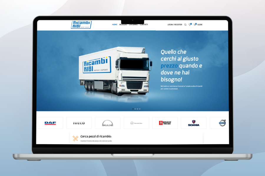 Anteprima dell’e-commerce Ricambi Ribi
